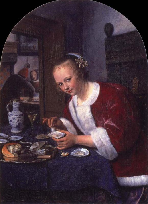 Jan Steen Girl offering oysters Germany oil painting art
